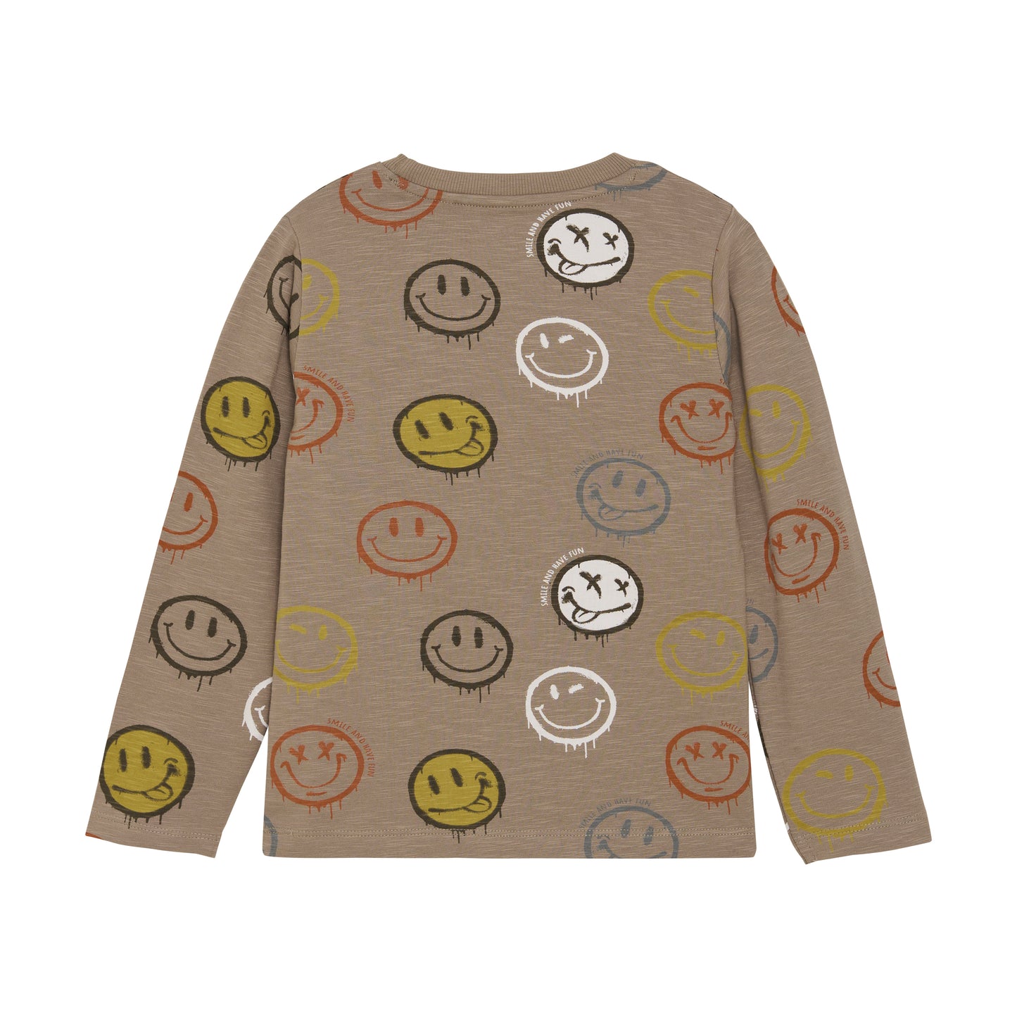 Longsleeve Smiley Taupe Gray