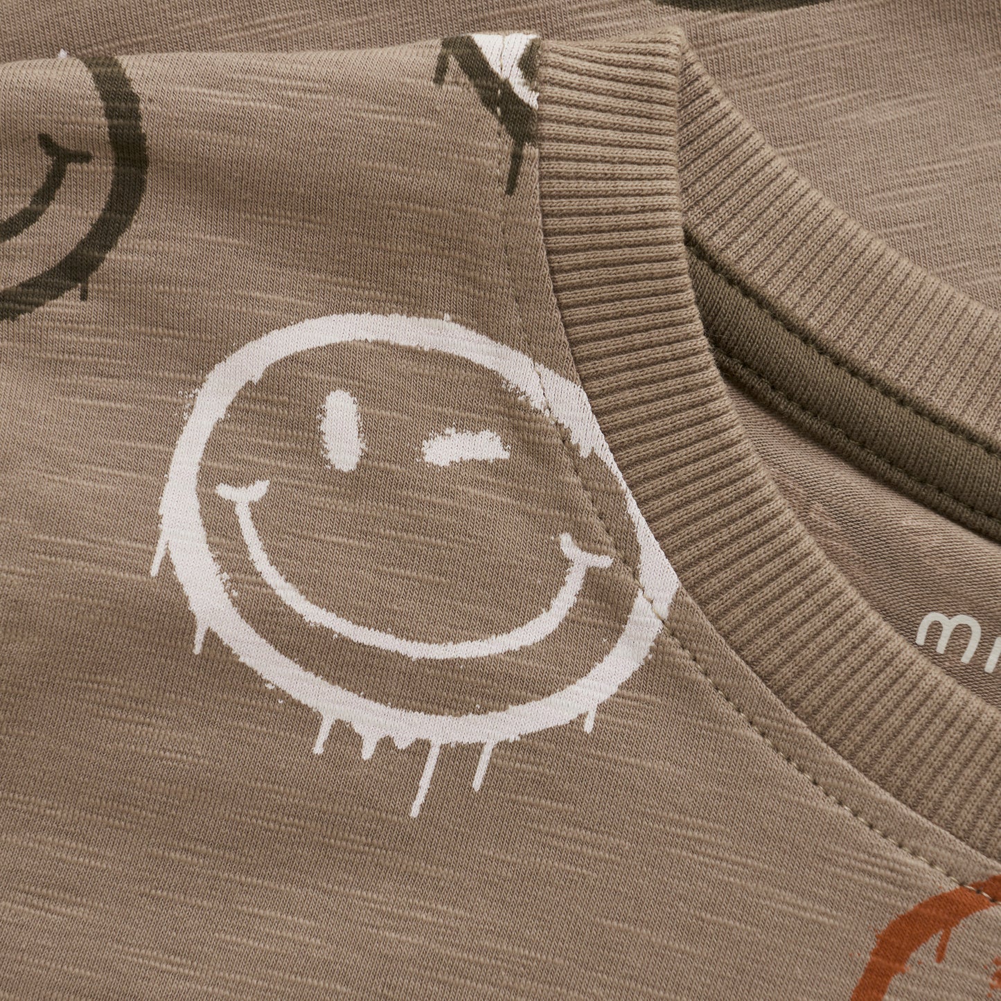 Longsleeve Smiley Taupe Gray