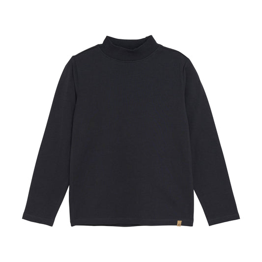 Longsleeve mit Stehkragen Navy