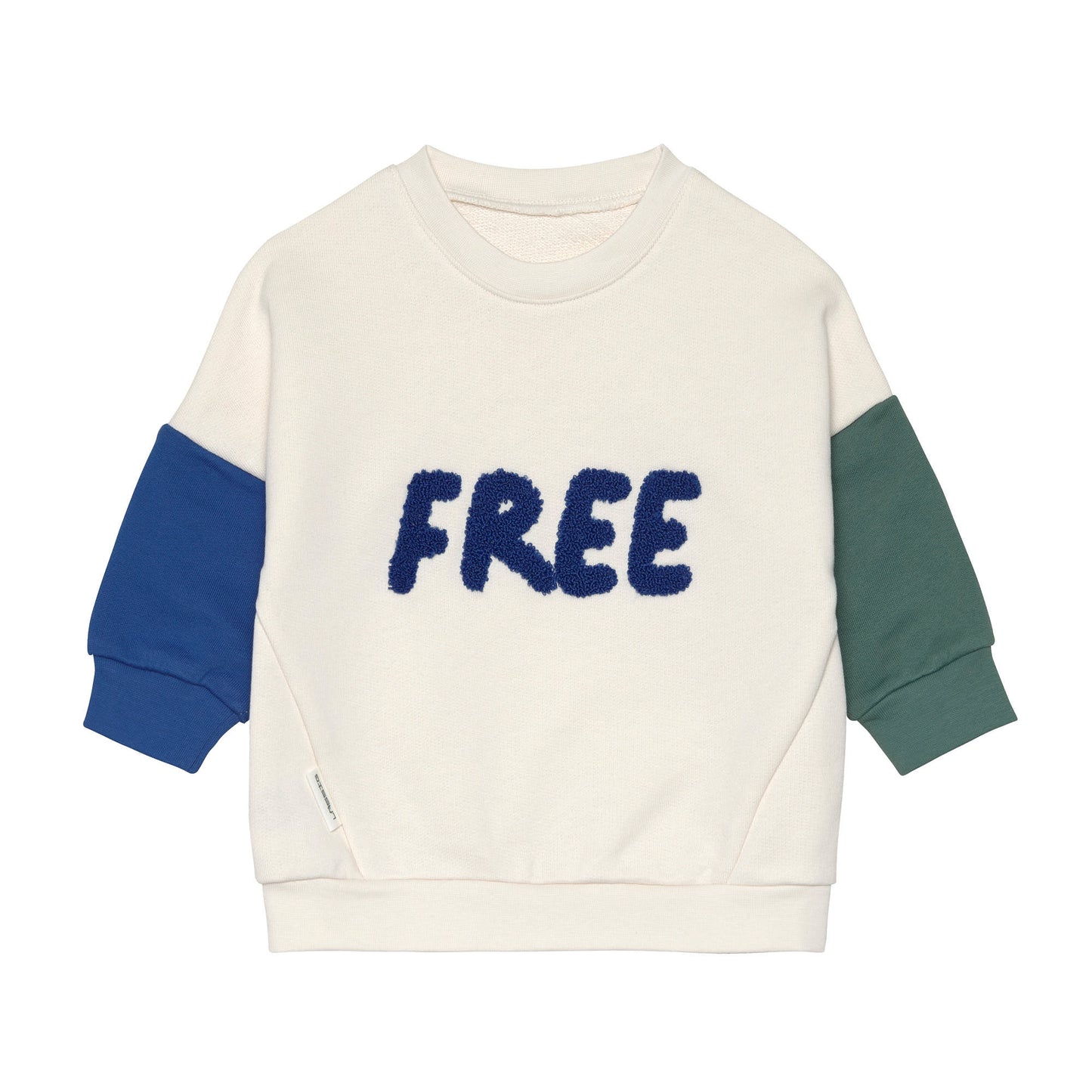 Kinder Pullover - Bio Baumwolle, Little Gang, Free Weiß