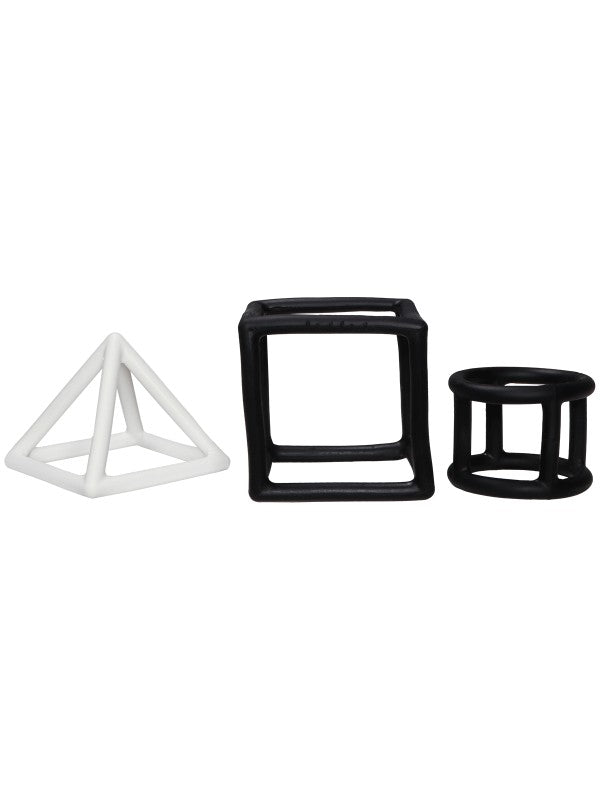 Teether Toy Silicone - Geometric Shapes Black & White