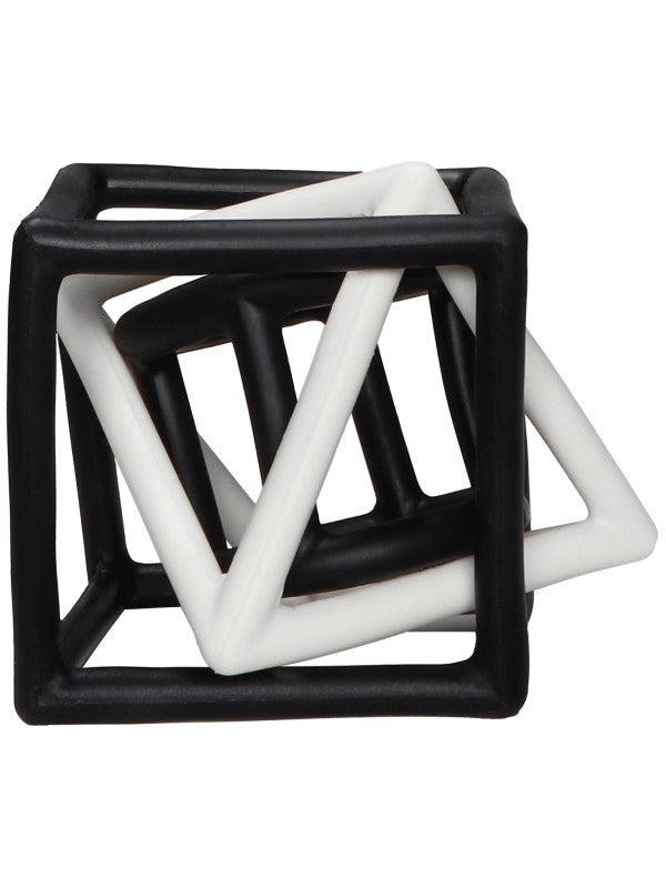 Teether Toy Silicone - Geometric Shapes Black & White