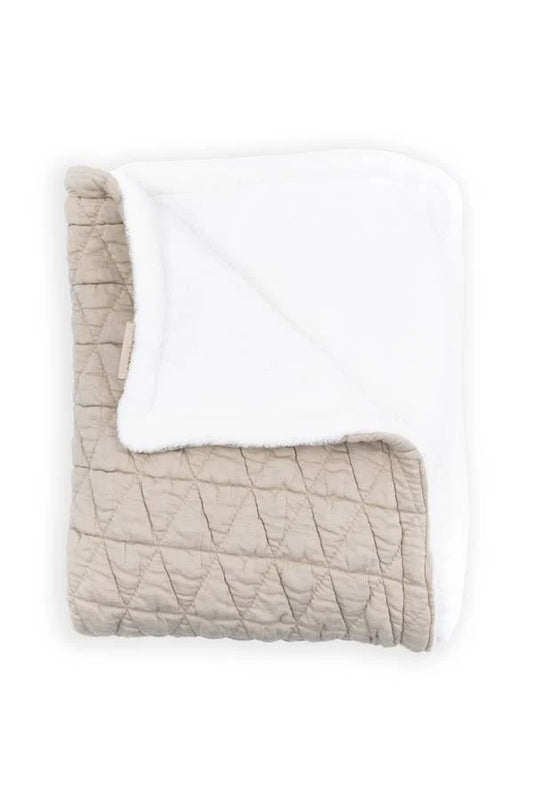 Wiegendecke mit Falten, Bio-Bambus + Plüsch Grey