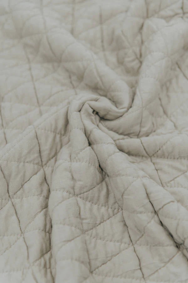 Wiegendecke mit Falten, Bio-Bambus + Plüsch Grey