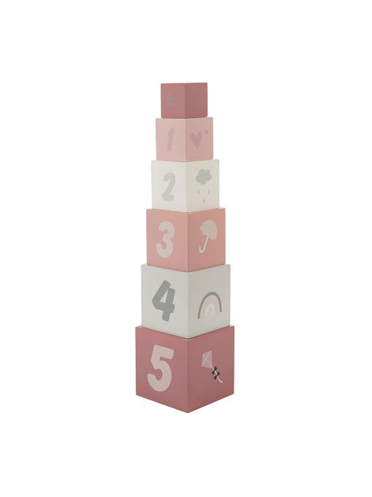 Stacking Blocks Numbers - Pink
