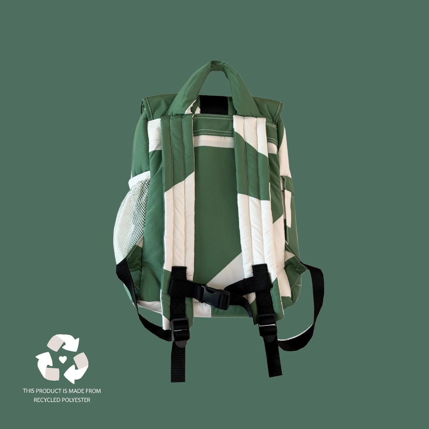 Wildride Recycled Kids Backpack Green Graphic