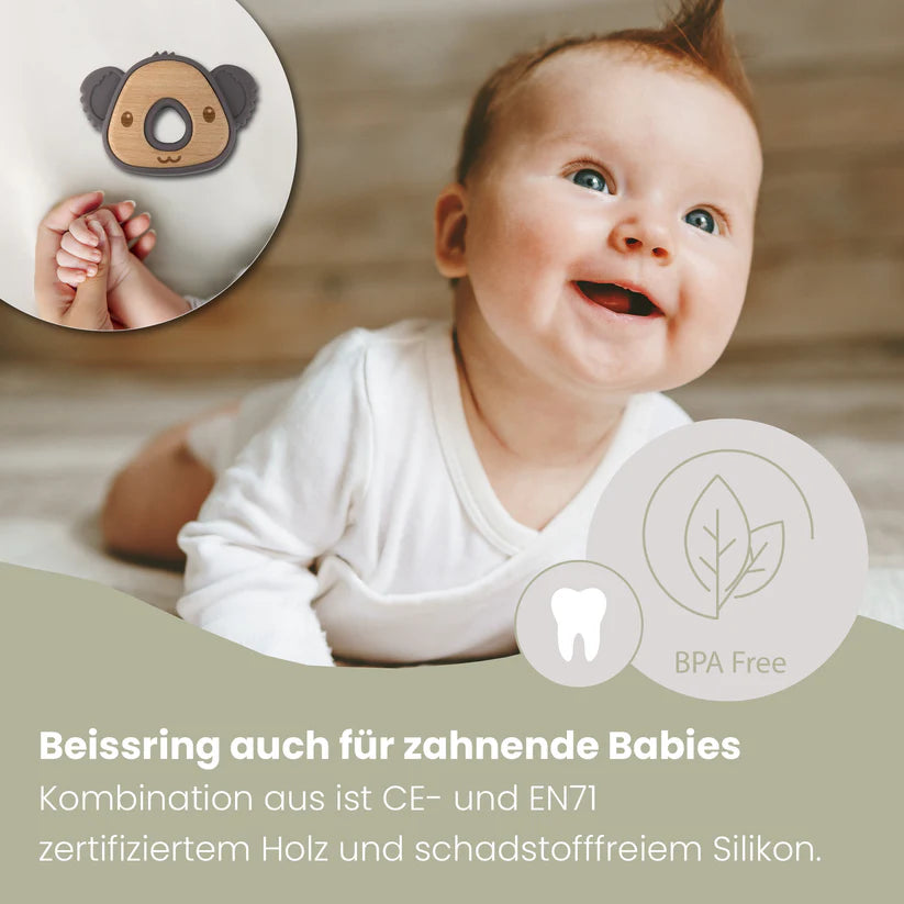 BOBY´S  Beißring Kauspielzeug & Zahnungshilfe Grau