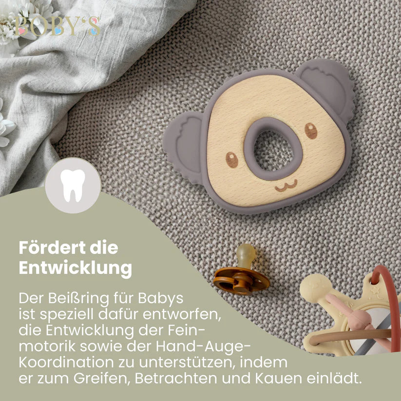 BOBY´S  Beißring Kauspielzeug & Zahnungshilfe Grau