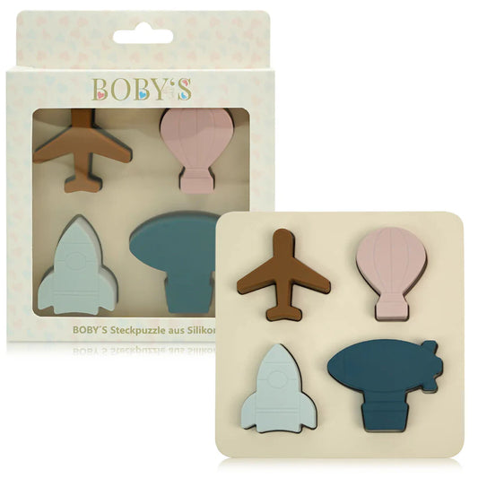 BOBY´S  Montessori Silikonpuzzle Flug-Motiv