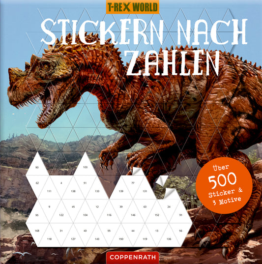 Stickern nach Zahlen - T-Rex World