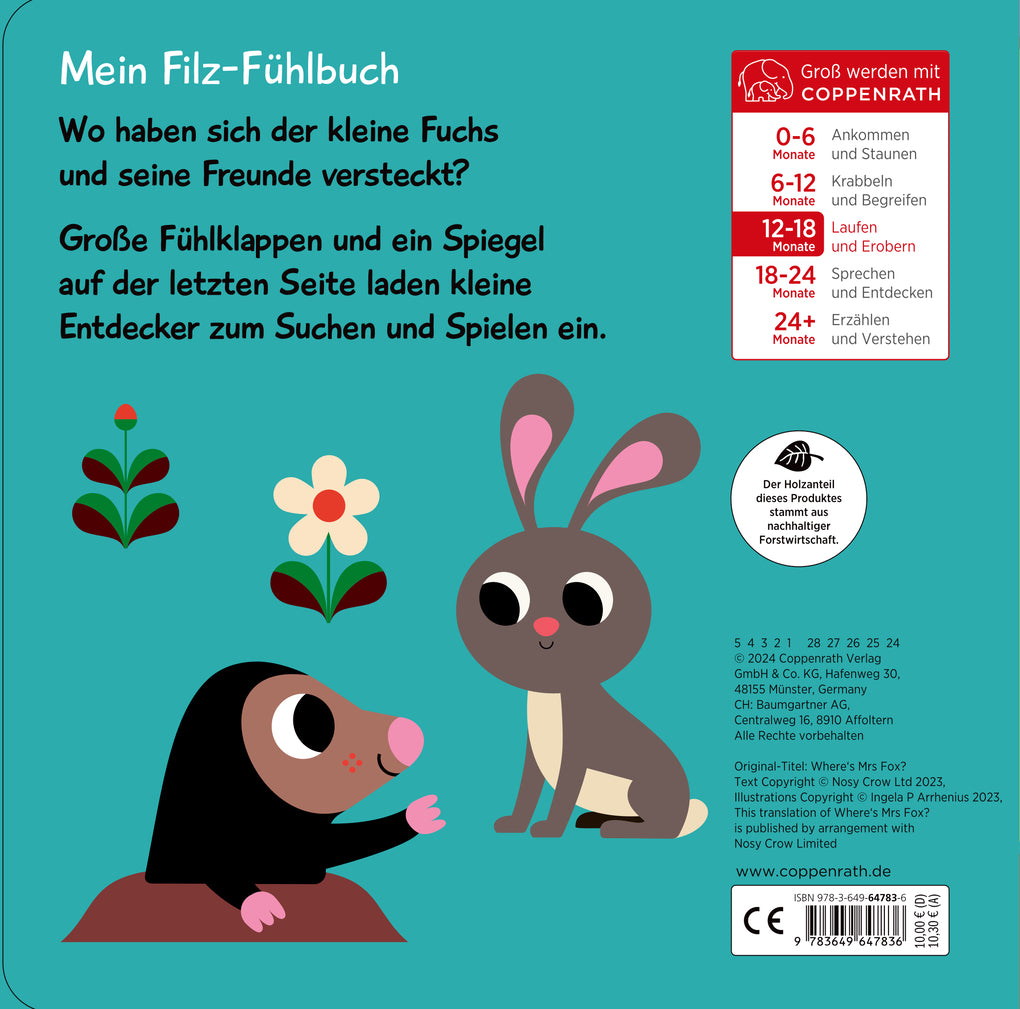 Mein Filz-Fühlbuch: Kuckuck, kleiner Fuchs