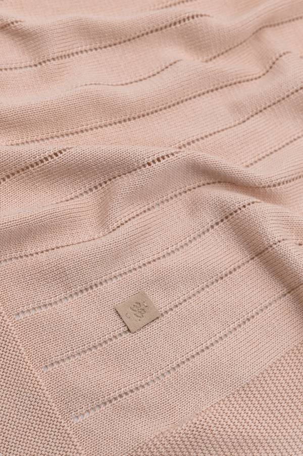 Strickdecke Sommer rosa