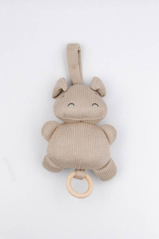 Spieluhr Hippo gestrickt