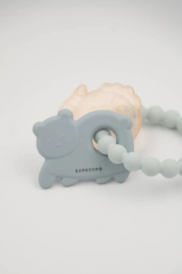 Beißring Bär und Fisch - Soft Blue