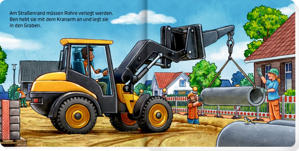 So viele große Fahrzeuge bei der Arbeit