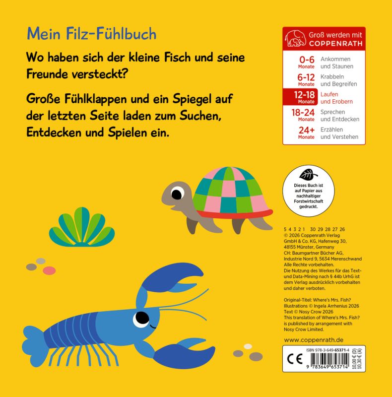 Mein Filz-Fühlbuch: Kuckuck, kleiner Fisch! (Fühlen & begreifen)