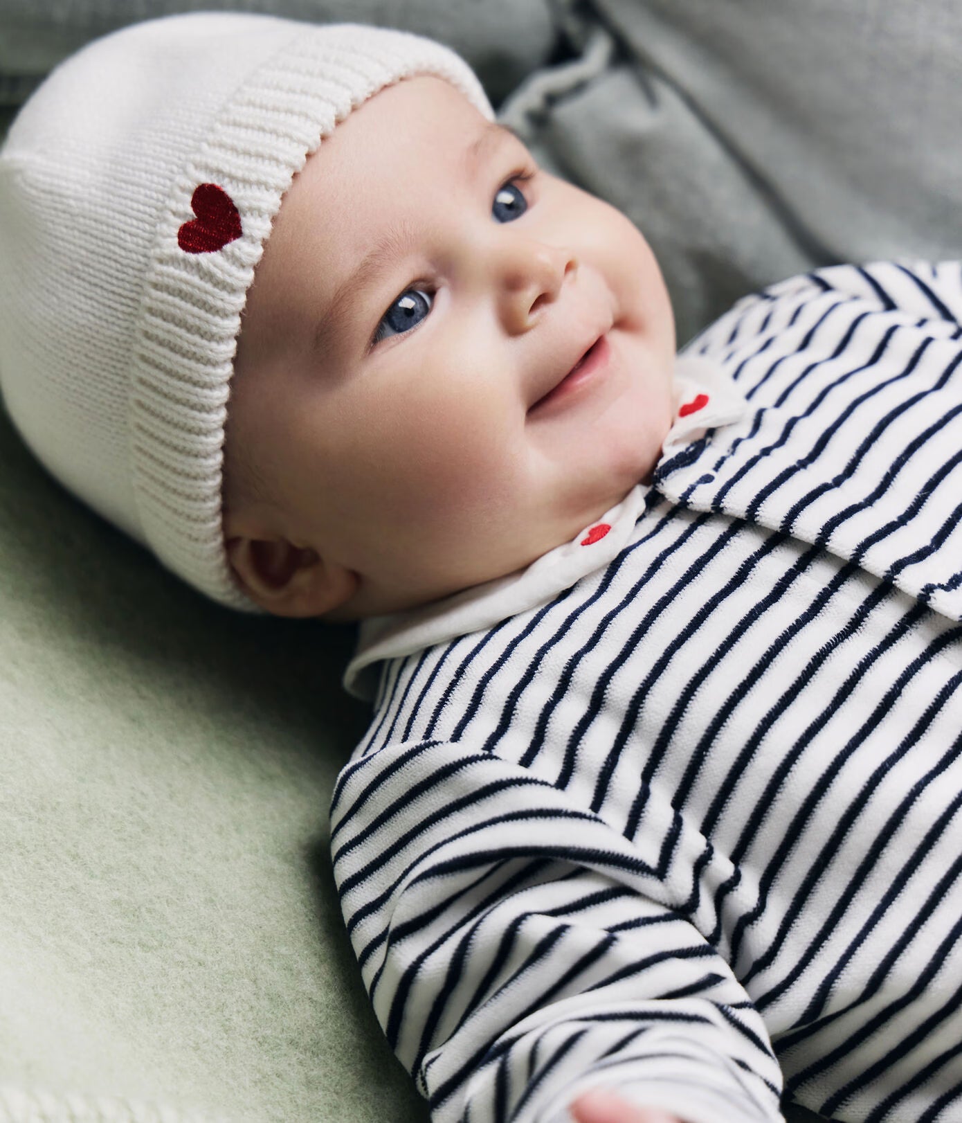 Newborn-Mützchen aus Baumwollstrick Newborn-3 Monate