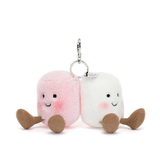 Amuseable Pair of Marshmallows Dog Bag Charm