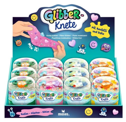 Glibber-Knete, sortiert