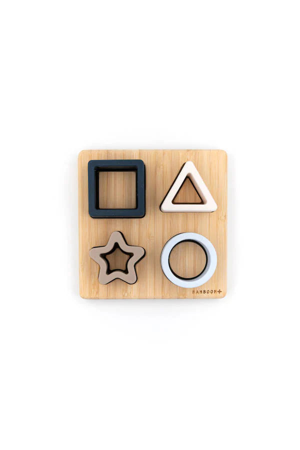 Puzzle aus Bambus und Silikon - Blau