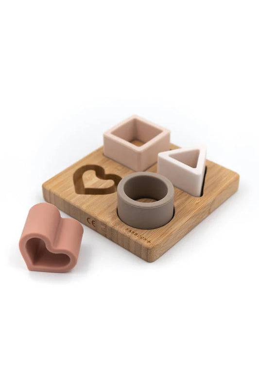 Puzzle aus Bambus und Silikon - Rosa