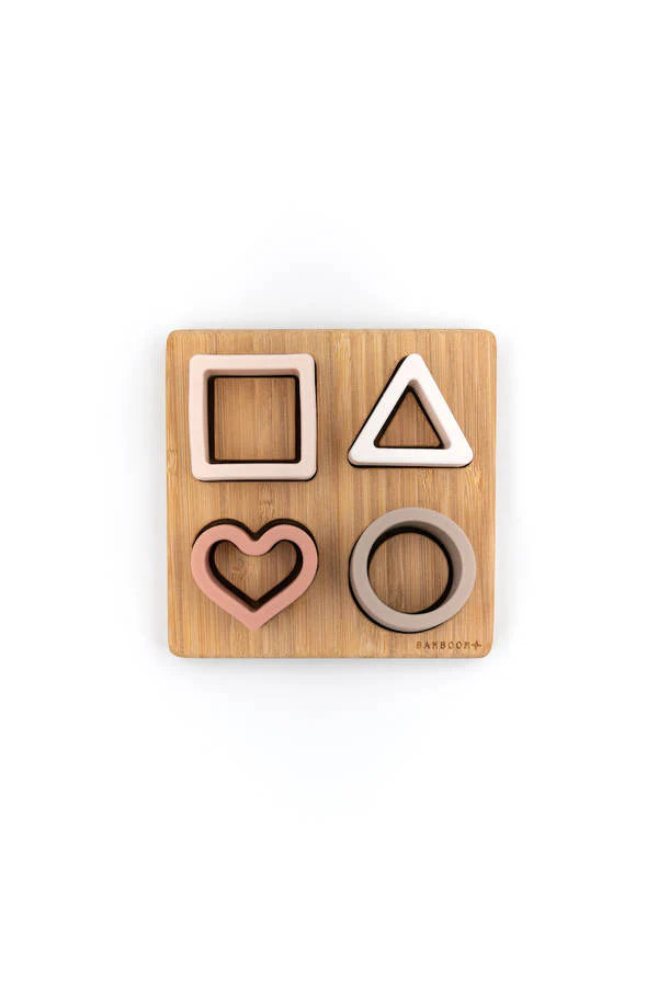 Puzzle aus Bambus und Silikon - Rosa
