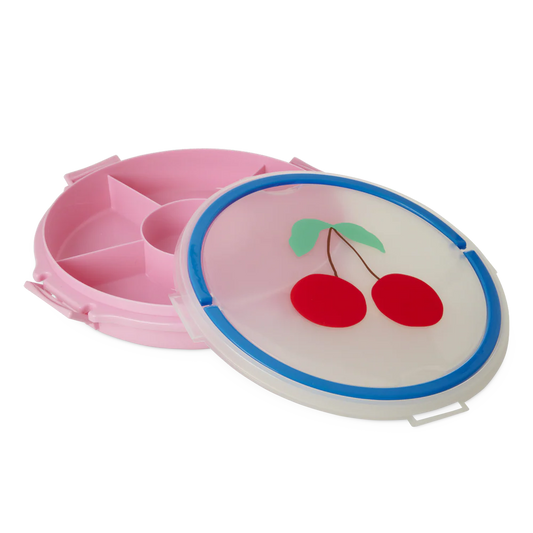 Serving Tray mit Griff und Deckel Pink/Cherry