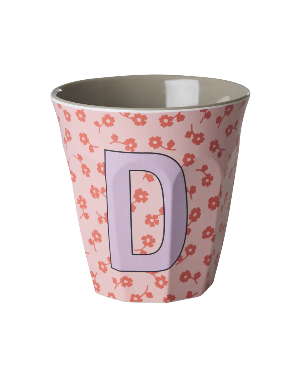 Melamine Becher verschiedene Buchstaben Blumen