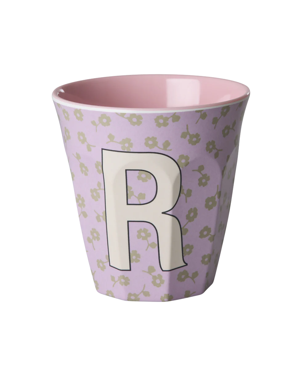 Melamine Becher verschiedene Buchstaben Blumen