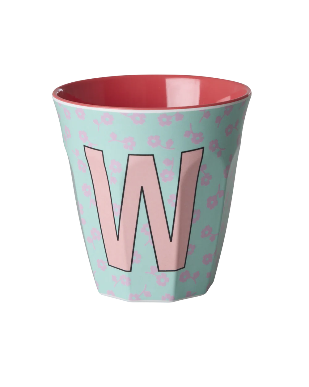 Melamine Becher verschiedene Buchstaben Blumen