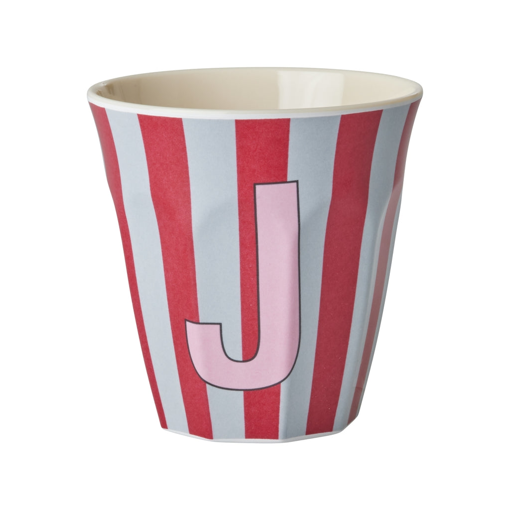 Melamine Becher verschiedene Buchstaben Streifen