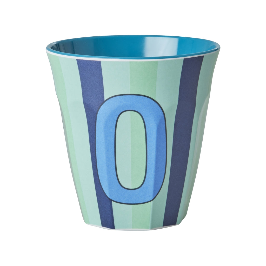 Melamine Becher verschiedene Buchstaben Streifen