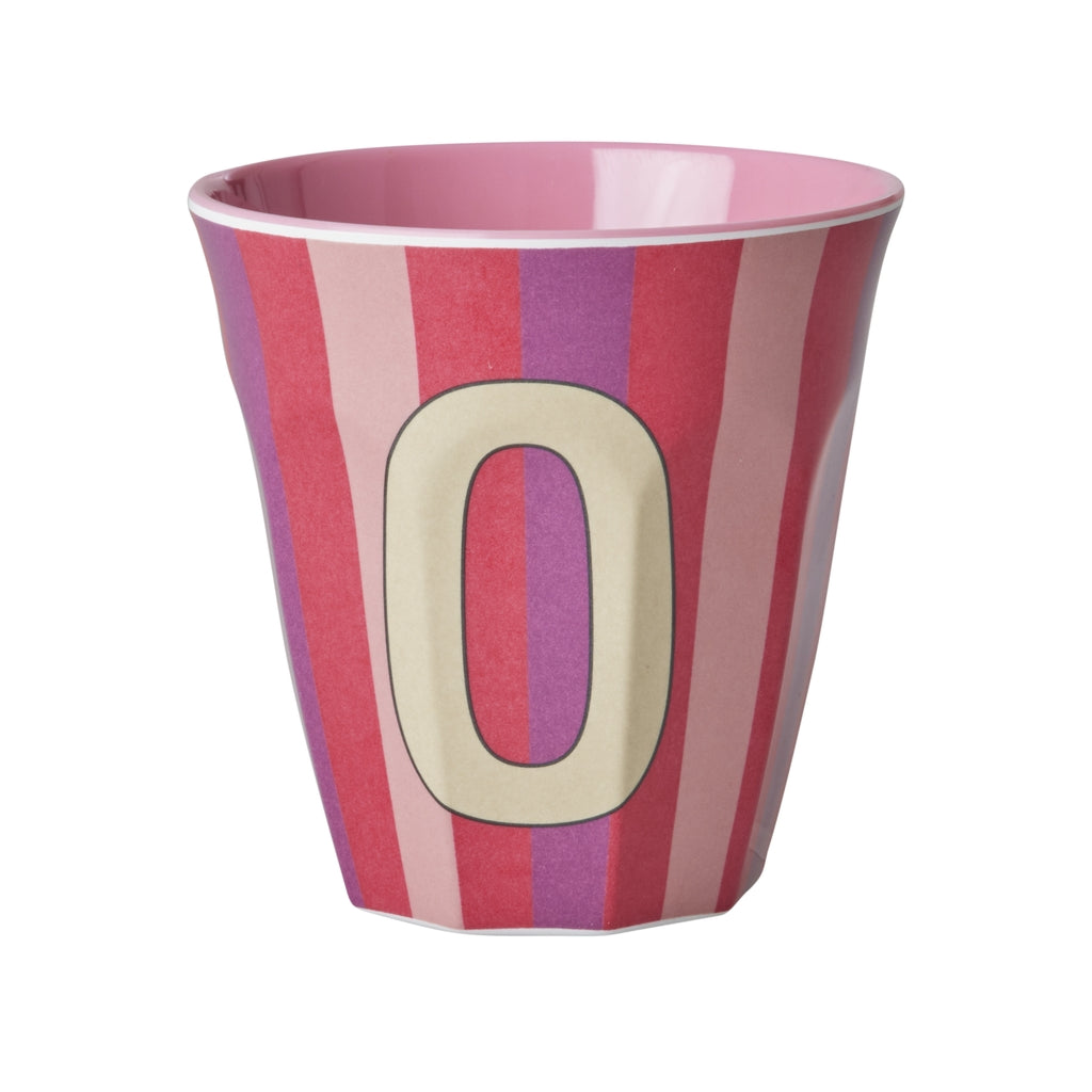 Melamine Becher verschiedene Buchstaben Streifen