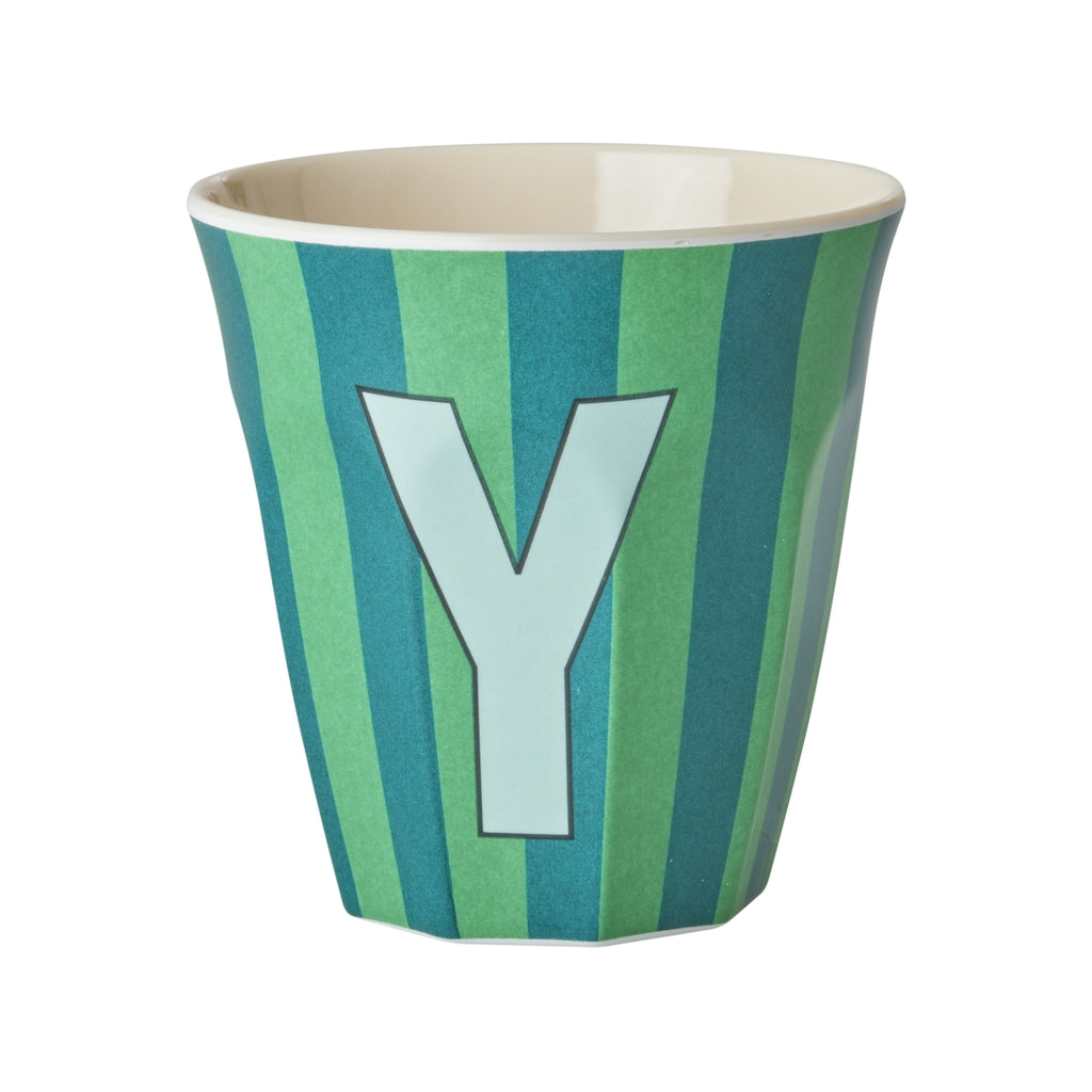 Melamine Becher verschiedene Buchstaben Streifen