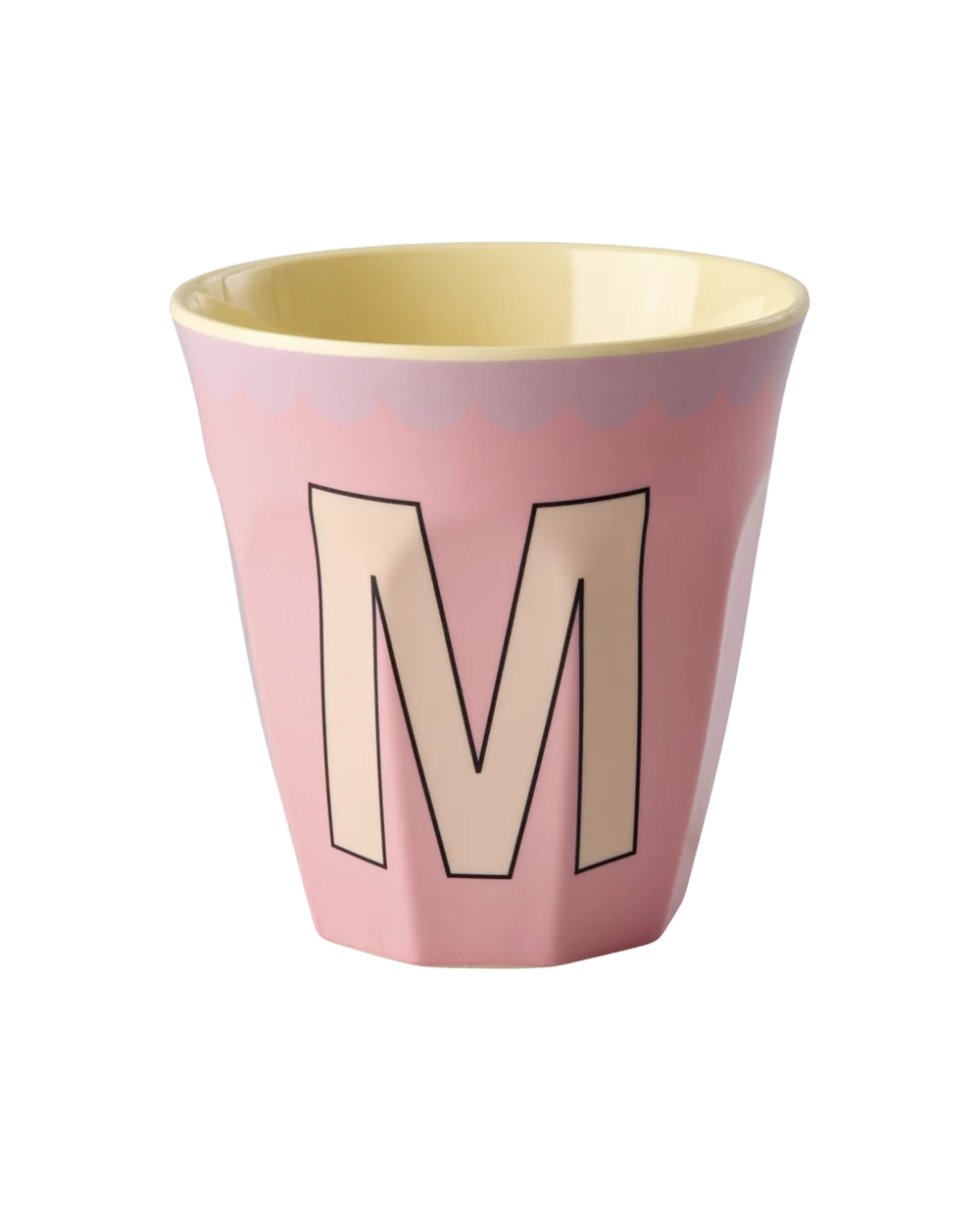 Melamine Becher verschiedene Buchstaben Vintage