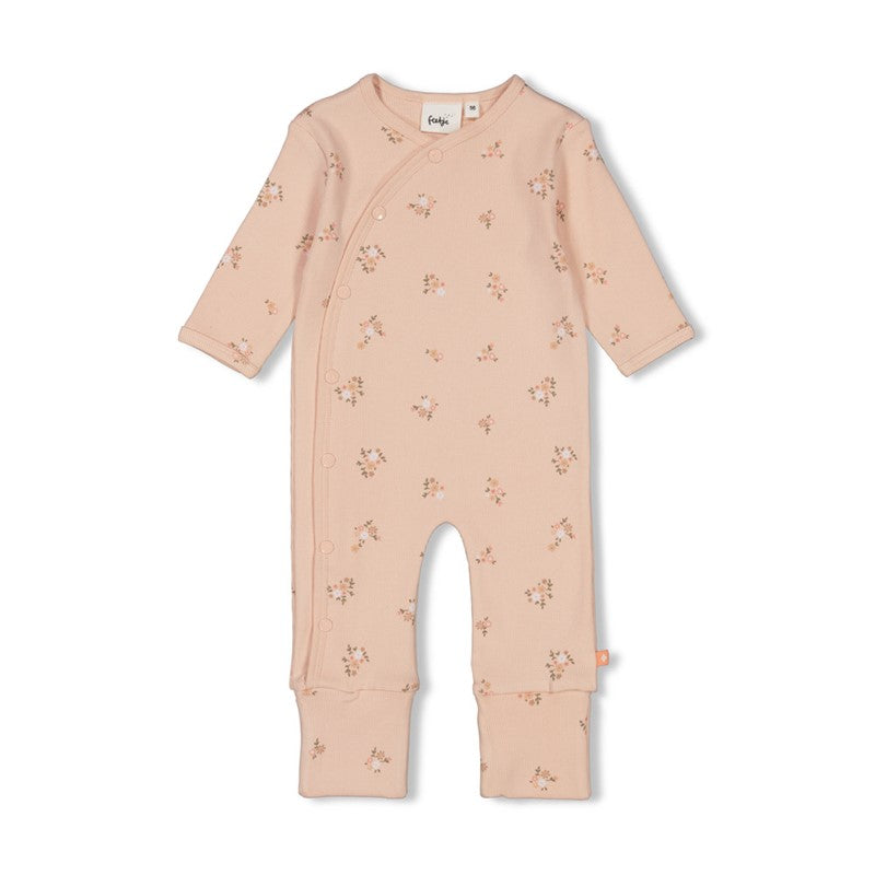 Anzug Klapfuß AOP Flowers Rosa