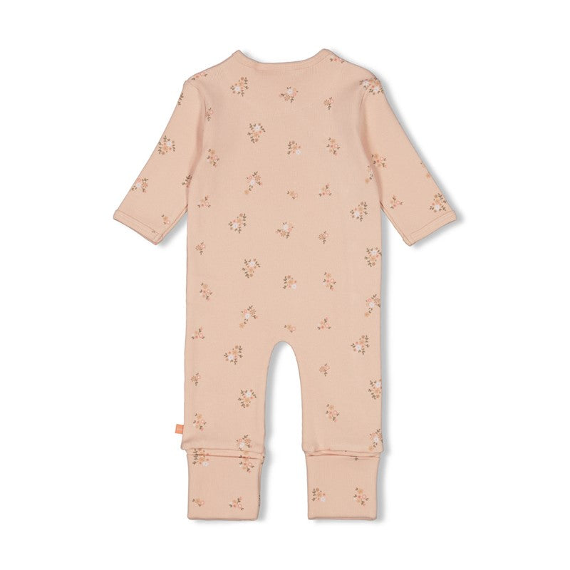 Anzug Klapfuß AOP Flowers Rosa