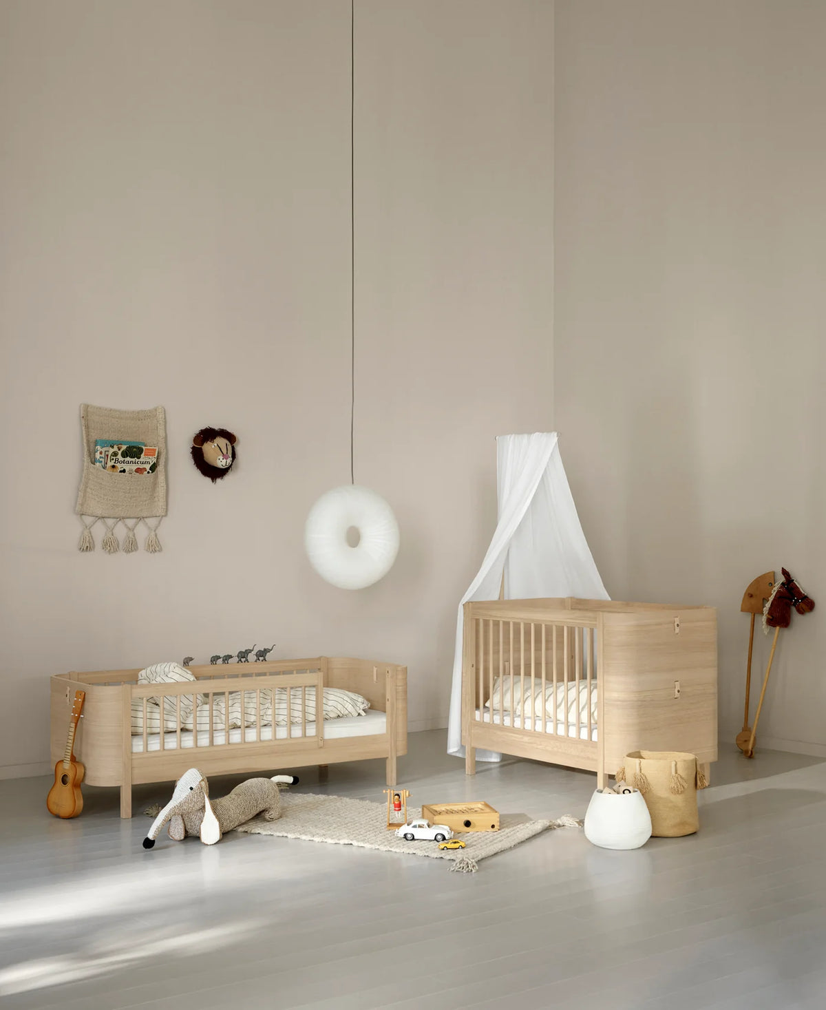 Wood Mini+ Geschwisterset, Eiche (Ergänzung für Mini+ Babybett inkl. Umbauset Juniorbett)