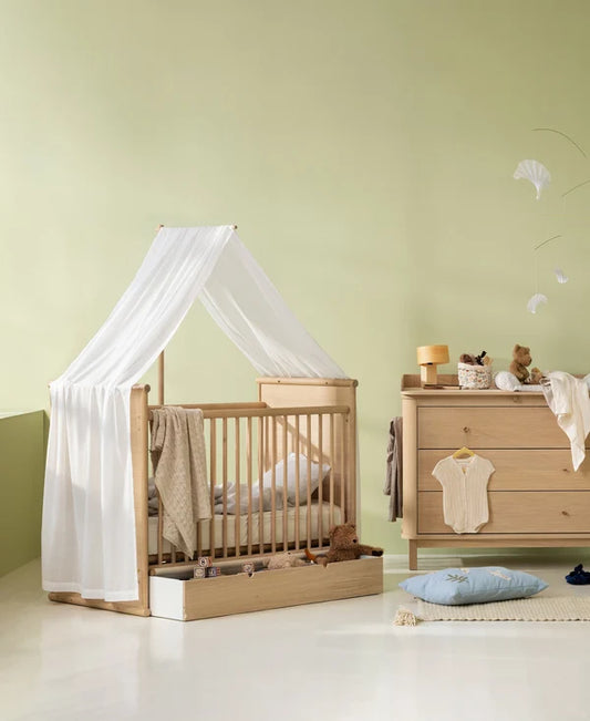Camp Novel Betthimmel für Babybett, transparent weiß