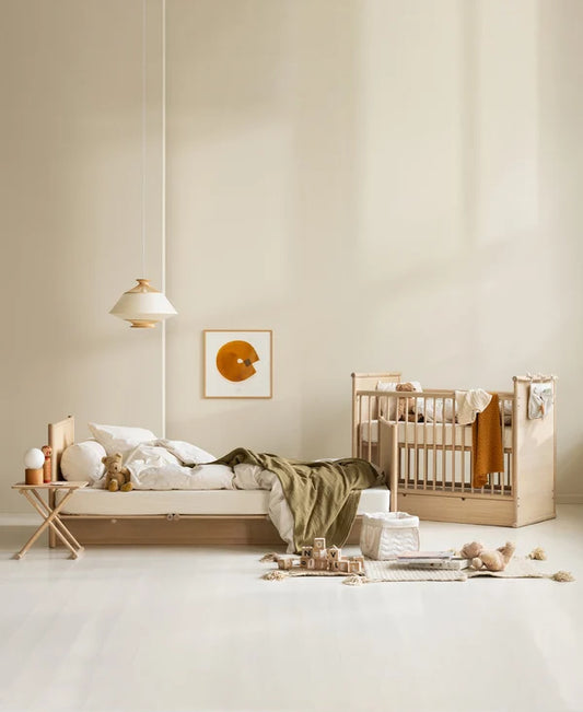 Camp Novel Babybett/Bett, 60x120/120x200 cm, Eiche