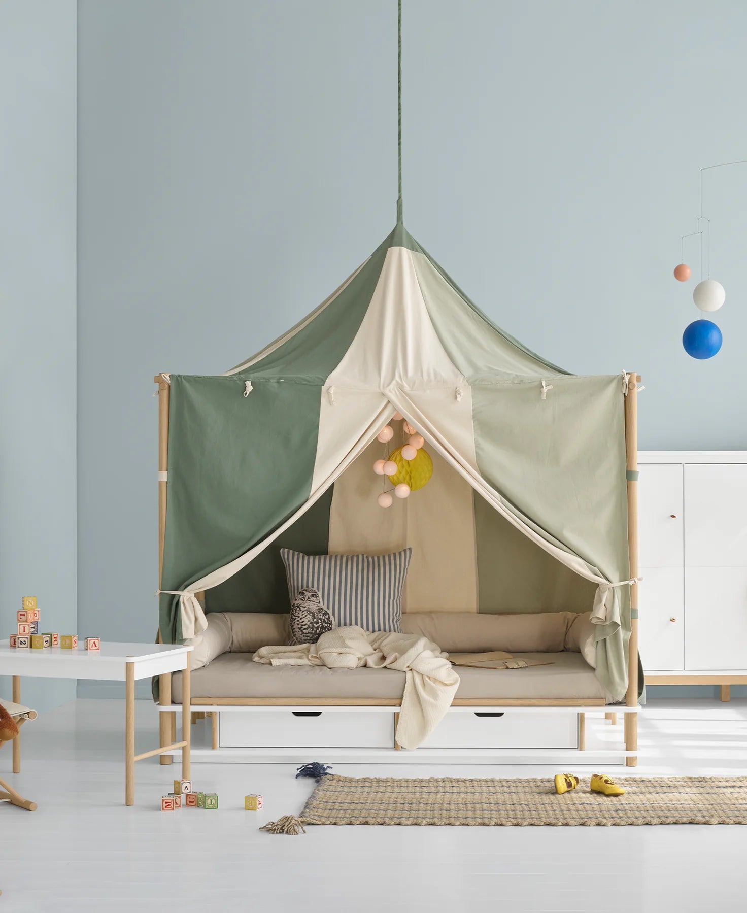Oliver Furniture Camp Betthimmel Circus, grün/ungefärbt – Bartels Kinderwelt GmbH & Co. KG