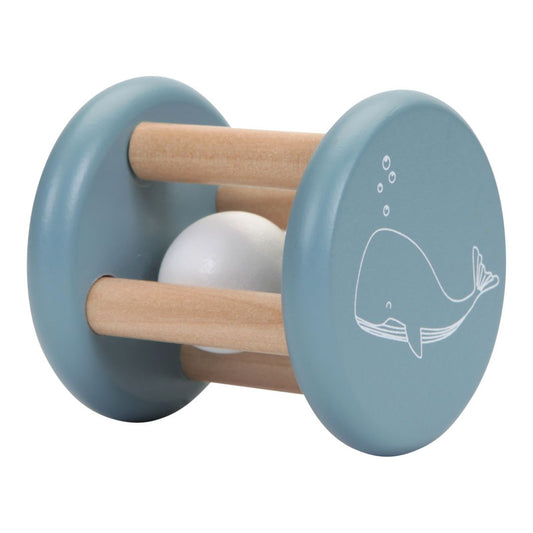Roll-Rassel Holz Blau