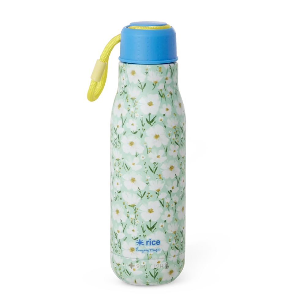 Rostfreier Stahl Flasche - Mint - Summer Bloom - Geschenkbox