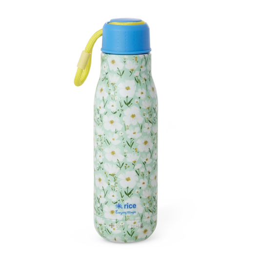 Rostfreier Stahl Flasche - Mint - Summer Bloom - Geschenkbox