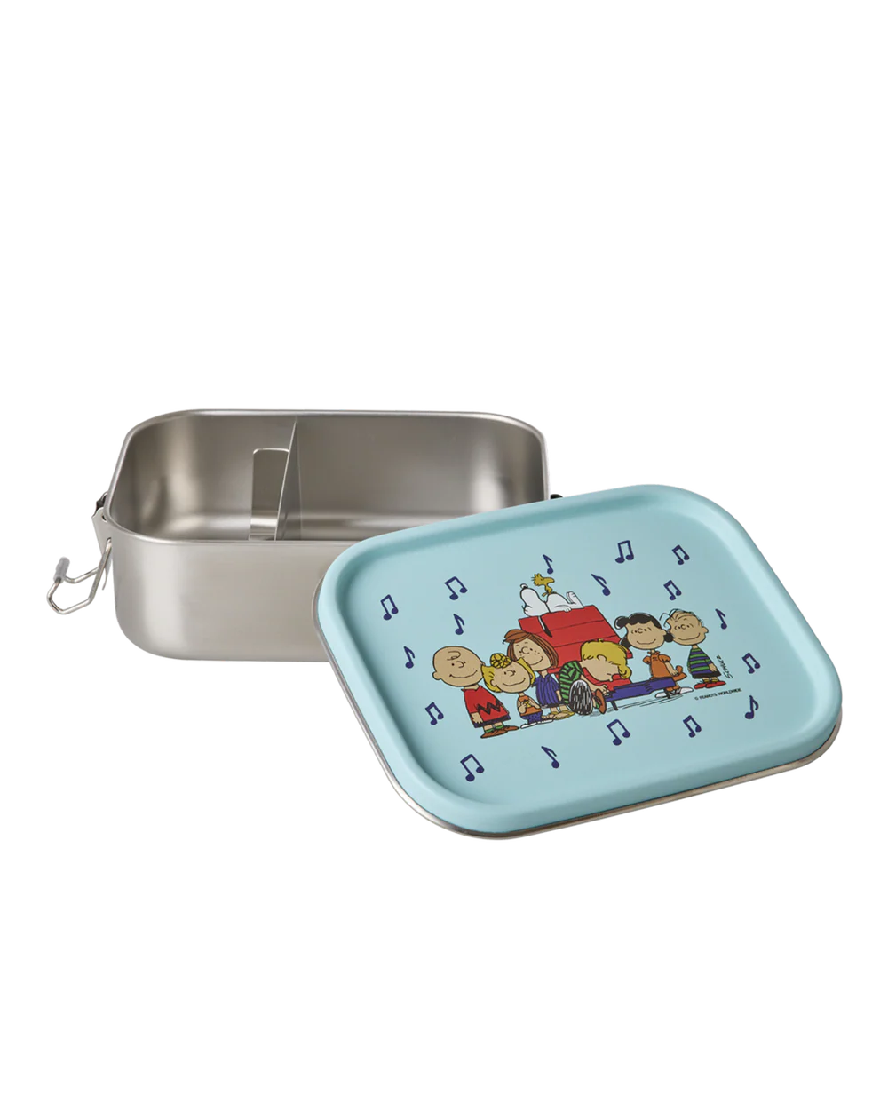 Kleine Rostfreier Stahl Brotdose - Hellblau - Snoopy Print