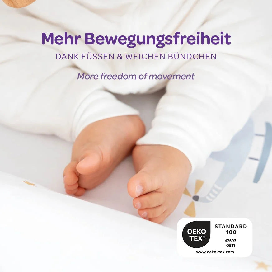 Sommer-Schlafanzug TO GO Baumwoll-Jersey Moon grau Gr. 80