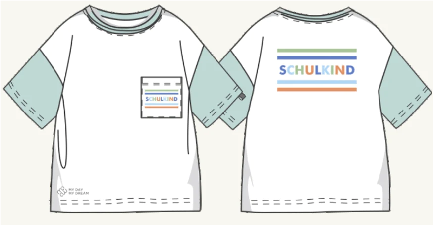 Schulkind T-Shirts- Hell Blau