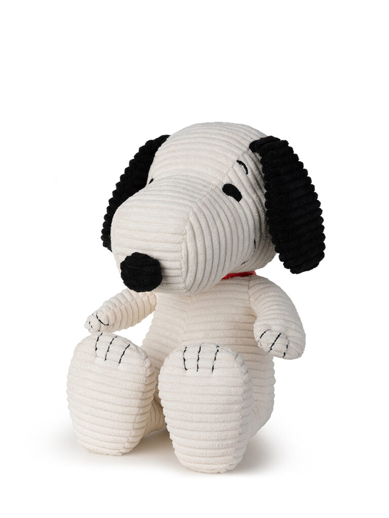 Snoopy Sitting Corduroy Cream in giftbox - 27cm -11"