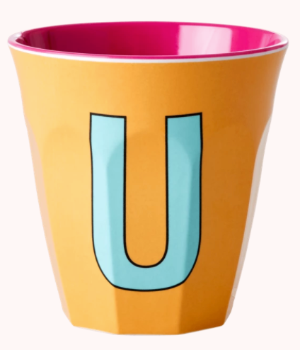 Melamine Becher verschiedene Buchstaben