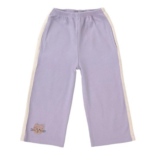 Kinder Hose- Bio Baumwolle, Katze Flieder 86/92